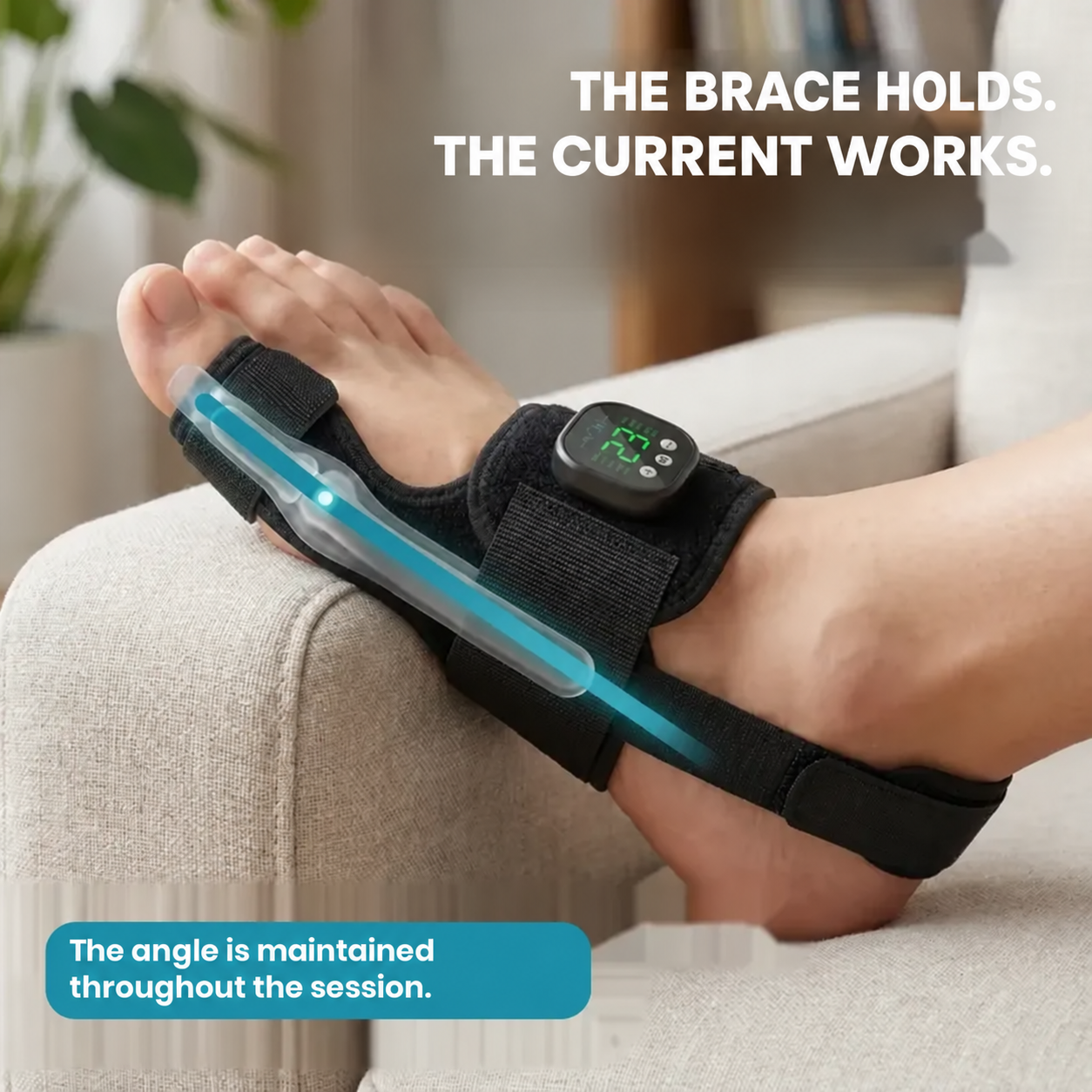 It holds your toe. And it retrains the muscle that's supposed to hold it.